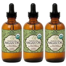 [일본 아로마오일] Amazoncojp 한정 유기농 아르간 오일 120ml USDA 인증 120ml×3개 세트, 120밀리리터(x 3)