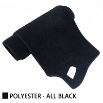 현대 호환 팰리세이드 LX2 자동차 대시 보드 매트 커버 보호 라이트 패드 내부 액세서리, [03] Polyester All Black, [02] without HUD, [02] Right Hand Drive