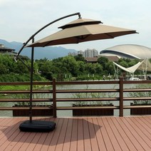 야외바베큐장 테라스 야외 파라솔 발코니 안뜰 태양 우산 정원 보안 스톱 로마 바나나, [22] 알루미늄 기둥 단일 상단 짙은 녹색 바나나 우