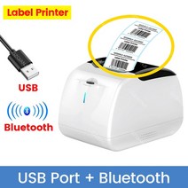 날인기 유통기한 마킹기 58mm 데스크탑 열전사 라벨 프린터 블루투스 USB 연결 미니 20mm-58mm 바코드 접착, 02 USB Bluetooth_01 EU 플러그