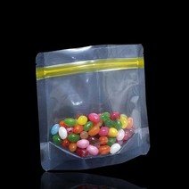 스펙플러스 가로라인 지퍼스탠드 PET봉투 15X14 밑6cm 100매 (한약파우치/음료파우치/스탠딩파우치/파우치/비닐파우치/약봉지/스탠딩지퍼백/봉투 추천), 1개