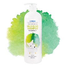 포켄스 대용량 강아지 샴푸, 마일드 올리브 샴푸 1000ml(민감&퍼피)