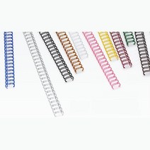 선명한 컬러감 3대1 와이어링 6.4mm 100개 제본 제본용품 제본표지 와이어제본기 클립링 스프링철 코일링, 녹색 100개입