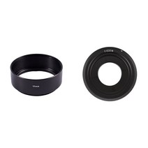 마운트 55mm 카메라 금속 렌즈 후드 & 1 개 C 마운트 Cine 영화 렌즈의 1 개 교체 나사, 하나, 검은 색