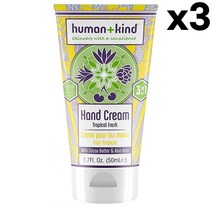 Human Kind 휴먼 카인드 핸드크림 트로피칼 프레쉬 50ml 3팩 Hand Cream Tropical Fresh, 1개