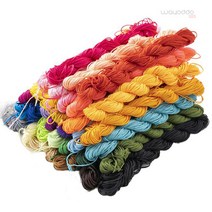 와요또 1mm 1.5mm 폴리 매듭 팔찌 끈 매28컬러 수공예 끈팔찌, 1mm(23m), 19.갈색