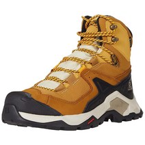 Salomon 남성용 Quest Element 고어텍스 하이킹 부츠 쿠민표백 모래사프란, Cumin/Bleached Sand/Saffron, 10