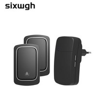 IoT Ai 인터폰 비디어폰 설치 교체 SIXWGH-무선 초인종 배터리가 필요 없는 방수 자체 전원 도어벨 세트, 2Button 1Receiver-B, EU