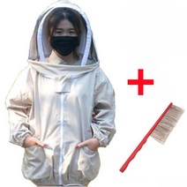 벌집제거복 말벌 양봉옷 벌초복 방충 장수말벌 장갑 안전복정장 재킷 베일 세트 안티 꿀벌 의류 새로운 패브릭 의류 보호 안티 모기, 연한 초록색, XL