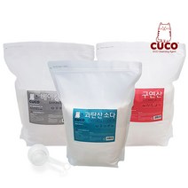 한내음 CUCO 5kg 베이직 3종 세트(베이킹소다+과탄산소다+구연산), 5kg 베이직 3종 세트(과+베+구)