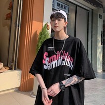 빈티지 스트릿 복고풍 반팔 티셔츠 미국 복고풍 반팔 티셔츠 남성 여름 커플 면화 일본 오버핏 트렌드 옷 카키색