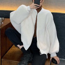 여자 외투 편한옷 하얀 뽀그리 점퍼 워크샵 준비 코디