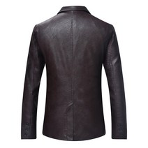Yrtoes 남아 Rain 자켓 남성용 캐주얼 솔리드 워시ed 가죽 슬림fit 싱글breasted 수트 정장 코트