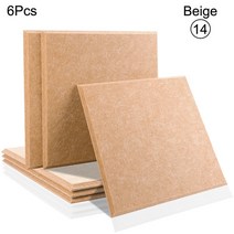 방음재 부스 가정용 패널 스튜디오 음향 흡음 6 개, 29.14Beige - 08cm Medium Densi
