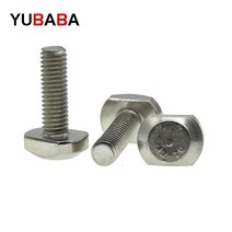 스레드로드 나사 너트 스테인레스 스틸 모양 펀치 밀링 머신 -슬롯 -헤드 볼트용 산, m10-50mm(1개)
