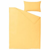 이케아 낫스베르마레 이불커버+베개커버 옐로 150x200+50x80cm 면100%