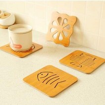 미끄럼 방지 냄비 받침대 디자인 코스터 단열 패드 냄비받침대 타일냄비받침 라탄냄비받침 냄비받침 실리콘, 사각매화