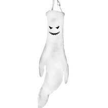 할로윈 장식 유령 윈드 콕 (Ghost Windsock) LED 조명 매달려 실내 야외 야드 파티 소품을위한 으스스한 깃발 윈드 스 트리머, 스타일 1