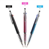 코리아5링 니들 3색터치펜 국산 볼펜 3개 1세트 삼색, 블랙, 본상품선택