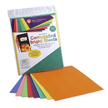 Hygloss Products Corrugated Cardboard in Assorted Colors - 8.5” x 11” Inches Corrugated Bright Sheet, 1