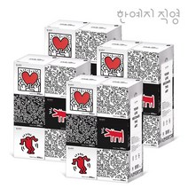 한예지 키스해링 오리지널 무형광 미용티슈 250매 6입 4팩