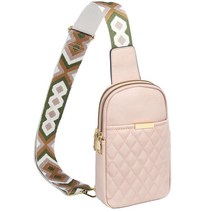 KKXIU 여성용 스몰 슬링 백 크로스바디 트렌디 패니 팩 비건 가죽 미니 휴대폰 십대 지갑 다크 그린. 캐주얼 466779, 2-pink