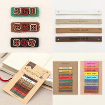 소잉데일리] 가죽라벨 모음_ 앤 캐릭터 라벨/ 세트 라벨, 아이러브유 84477, 03. 세트 라벨