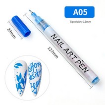 네일 아트 드로잉 그래피티 펜 UV 젤 폴리쉬 빠른 건조 디자인 라인 스케치 페인팅 연필 아크릴 마커, 05 A05