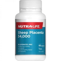 NUTRALIFE Sheep Placenta 34 000 뉴트라라이프 뉴질랜드 쉽 플라센타 양태반 34 000mg 60캡슐