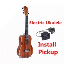초중급 일렉기타 취미용 연습용 전자기타 동호회 Guitalele 30 인치 미니 일렉트릭 기타 바리톤 어쿠스틱 6, 01 pickup_01 30 Inches