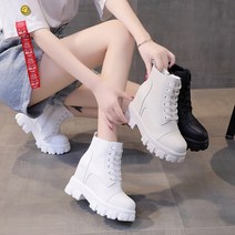 라오농 키높이 워커 여성 패션 캐주얼 앵클부츠 10cm 부츠 통굽 봄가을 단화 기모+KIE09X