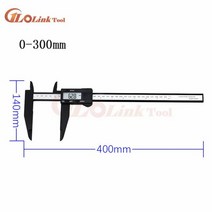 버니어캘리퍼스 노기스 긴 턱 마이크로 미터 게이지가있는 12 인치 300mm 전자 디지털 큰 lcd 플라스틱 디지털, 0-300mm