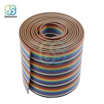 레인보우 리본 IDC 케이블 와이어 40 핀 1m 33ft 레인보우 케이블 Arduino DIY 전자 키트용 플랫 케이블