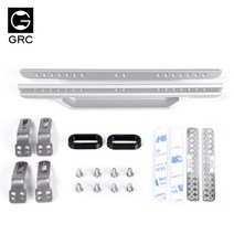 자동차범퍼가드 보호대 GRC 알루미늄 락 슬라이더 사이드 범퍼 페달 TRX4 Bronco Defender TACTICALUNIT #8, 01 Silver -GAX0102BS