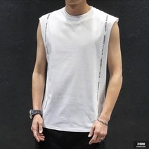 가바바 남성 빅사이즈 민소매 사이드 레터링 포인트로 감각적인 나시티 5XL 까지 G62780