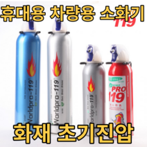 차량용 소화기 스프레이 가정용 휴대용 사무실 캠핑 초기진압, 중형 실버