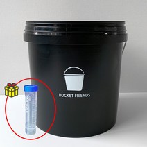 [소분용기 증정] 버킷프렌즈 다용도 세차버킷 워시버킷 세차물통 다용도 버킷 18리터, 18리터 버킷 블랙