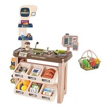 홈 슈퍼마켓 토이 58가지 세트 계산대 시장놀이 역할놀이, 없음