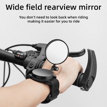 자전거 백미러 사이클링 부품 미러 후면 거울 조절 가능한 360도 회전 산악 손목 접이식 손목 거울, 5-없음