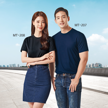 티뷰크 TBUC 라운드 티셔츠 단체복 근무복 춘하복 작업복 MT-206 207 208, 100, MT-207(네이비)