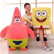 스펀지밥 대형인형 캐릭터 선물 쿠션 애착 수면인형 바디필로우, ._85cm 스폰지밥