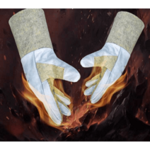 오지 이중코팅장갑 500도 단열 화재 예방 장갑 실험실, 45cm1쌍 내구성이있음