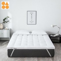 돌침대 기절 찹쌀떡 토퍼 차박 장도연 송이, 화이트-스탠다드 3cm, 200x220cm【2인 추가】