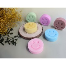 아로마 스마일 천연 수제비누 돌 결혼 칠순답례품, 노랑, 1구, 리본상자