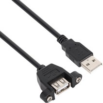 USB2.0 연장 AM-AF 판넬형 케이블 0.3m(블랙) 넷매이트NMC-UF203SB