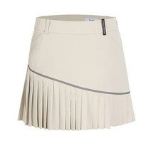 링스#골프#스트라이프 그라데이션 프린트로 포인트를 준 큐롯, 베이지