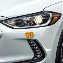 차량용 흠집가림 반창고 스티커 소형 5매 주유구커버 자동차데칼, 1개, 소형-블루