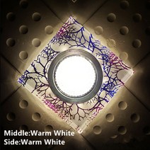우물천장 전등 조명 간접 거실 1 개몫 3W 6W COB LED 임베디드 다운 라이트 킥보드악세사리 후미등 전조등, 01 RGB_02 6W
