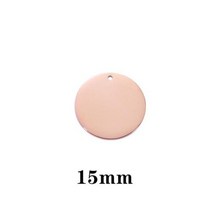 애완 동물 디스크 15mm 20mm 스테인레스 스틸 조각 없음 AliExpress, 4 pendant+50cm+15mm Rose gold