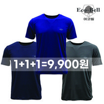 [스타유통패션] 1+1+1 에코벨 아이스 냉감 쿨 남성 반팔티셔츠 3종 1세트